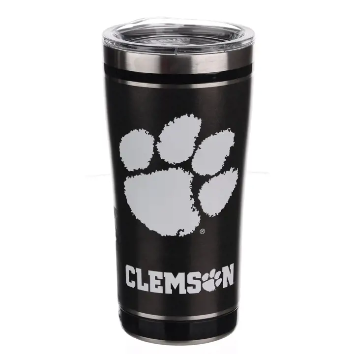 Clemson Tigers Gobelet en acier inoxydable noir 20 oz NCAA