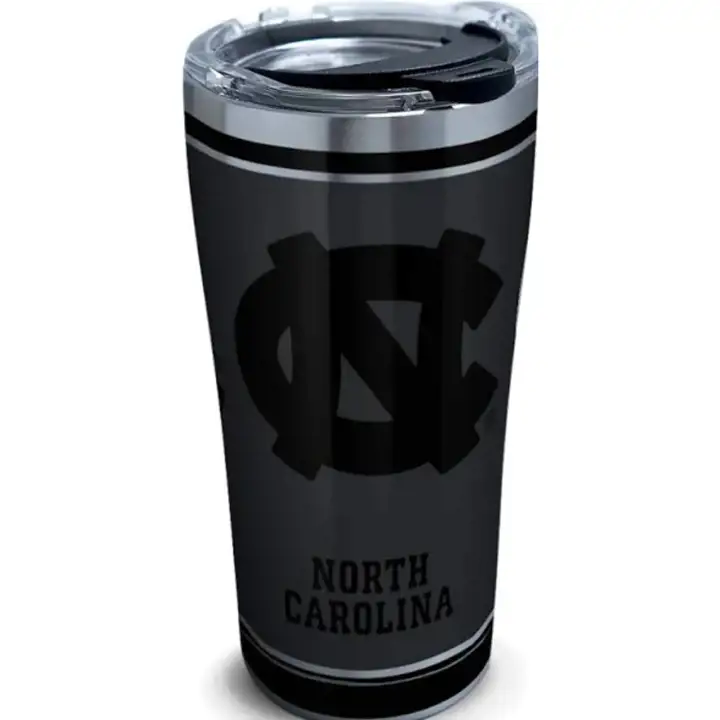 Gobelet en acier inoxydable noir 20oz NCAA des North Carolina Tar Heels