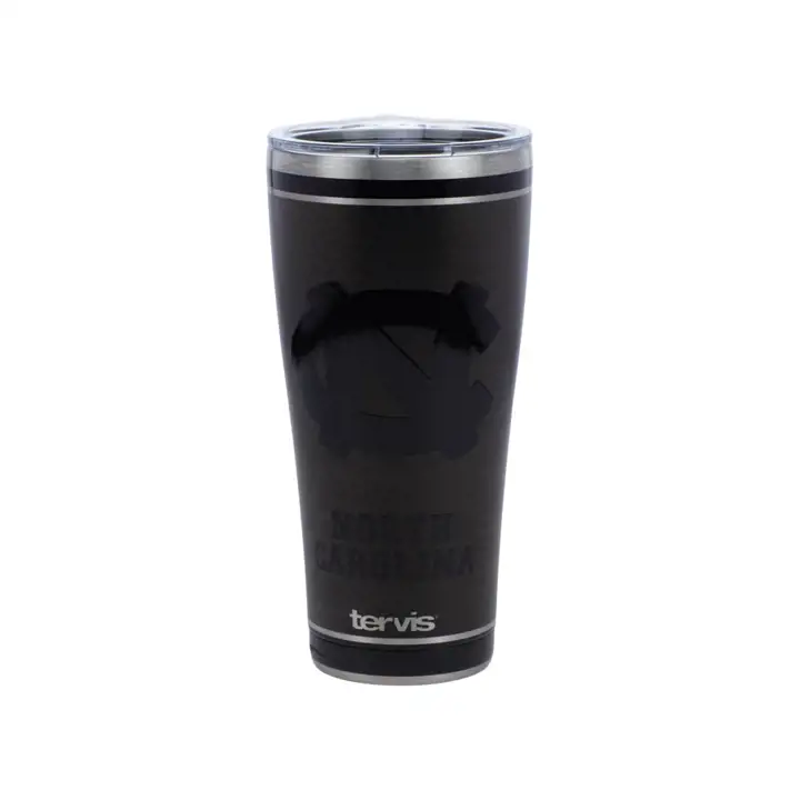 Bouteille isotherme en acier inoxydable noir 30 oz NCAA Tar Heels de la Caroline du Nord