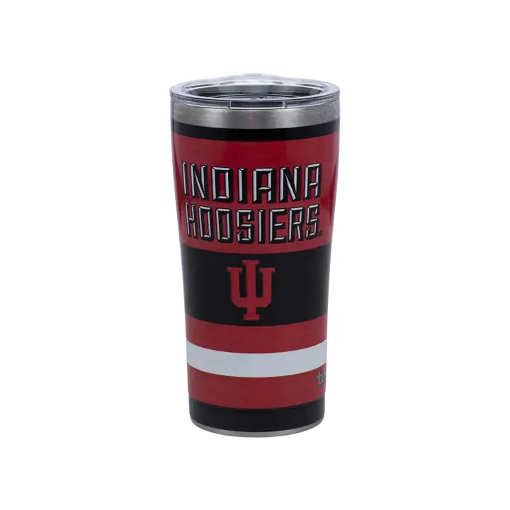 Bouteille d'eau en acier inoxydable avec logo Indiana Hoosiers NCAA Bold Print de 590 ml