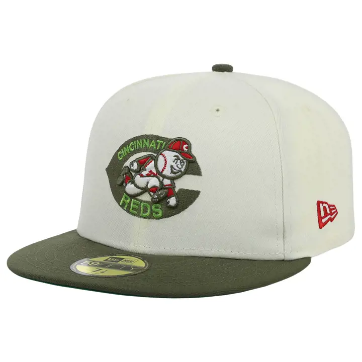 Casquette 59FIFTY MLB Dirty Martini des Reds de Cincinnati ivo/olv/grn