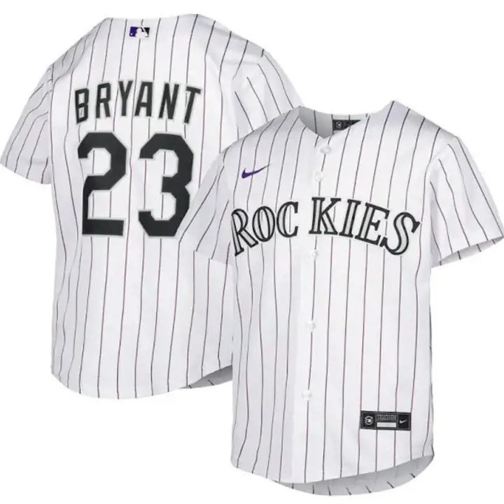 Rockies MLB Maillot de Jeune Joueur Officiel Kris Bryant blc