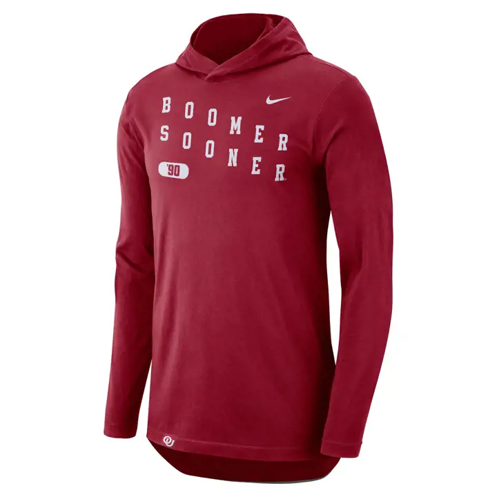OKLAHOMA SOONERS NCAA Tee-shirt à Capuche Manches Longues Drifit Vault 23 CRIM