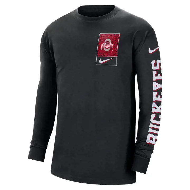 T-Shirt Manches Longues OHIO STATE BUCKEYES NCAA Seasonal Max 90 23 Noir