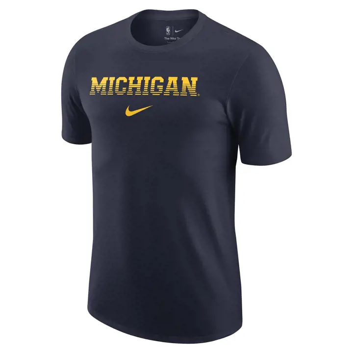 T-shirt rétro en coton MICHIGAN WOLVERINES NCAA 23 NAVY