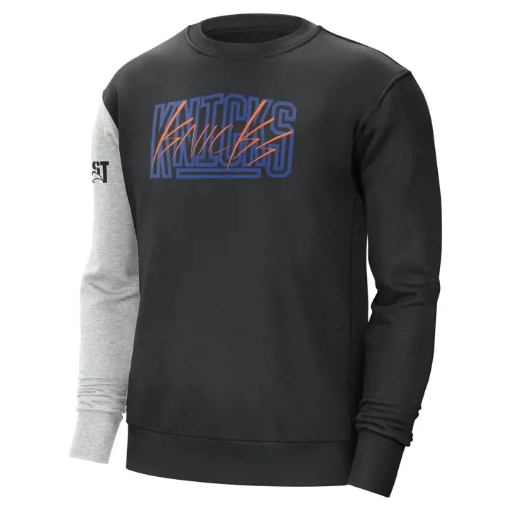 Molleton ras du cou NBA CTS New York Knicks – Noir
