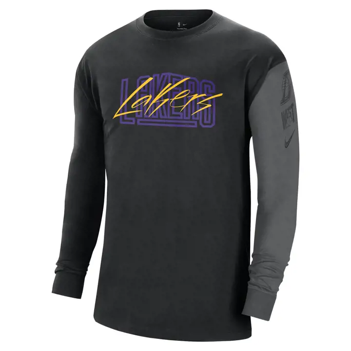 T-shirt ML Nike Max90 NBA LA Lakers CTS Noir