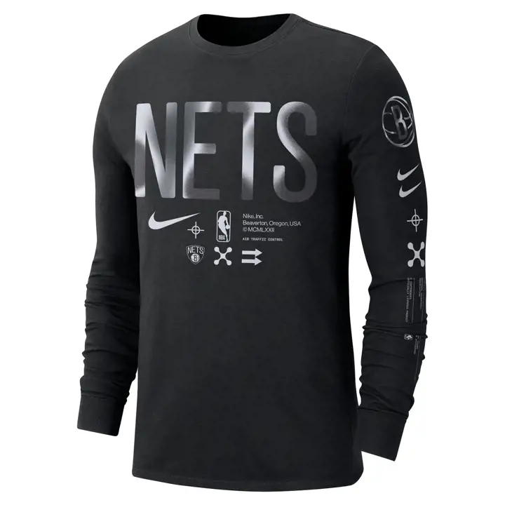 T-shirt homme Brooklyn Nets NBA ATC ES EXP LS noir