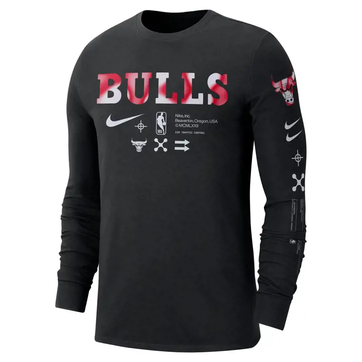 CHICAGO BULLS NBA ATC ES EXP LS T-Shirt NOUVEAU
