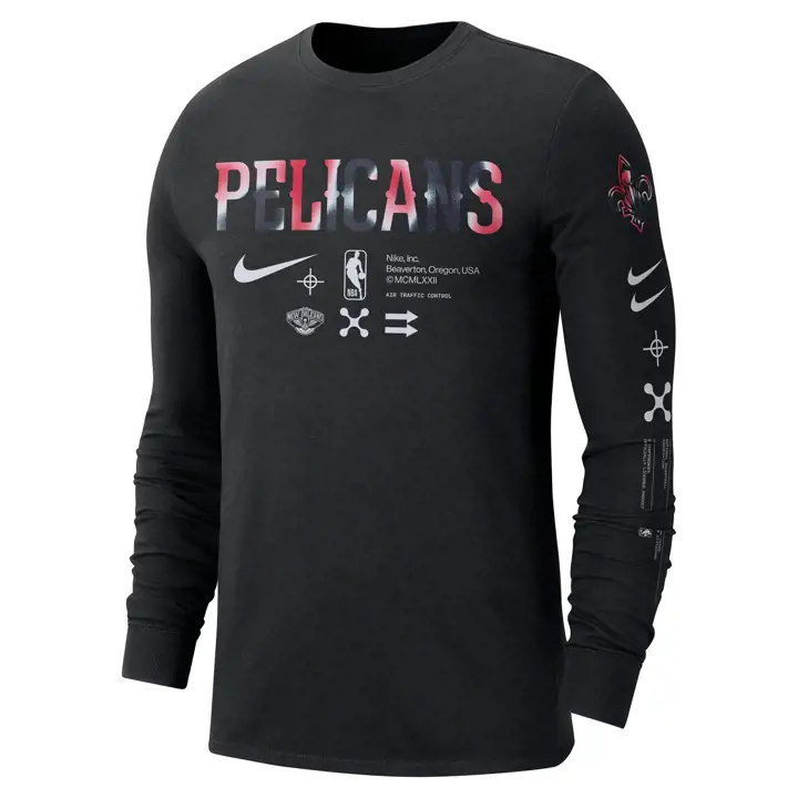 T-shirt noir NBA ATC ES EXP LS New Orleans Pelicans