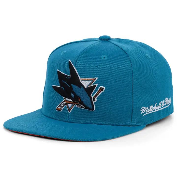 San Jose Sharks LNH Ajustée Vintage BLEU SARCELLE