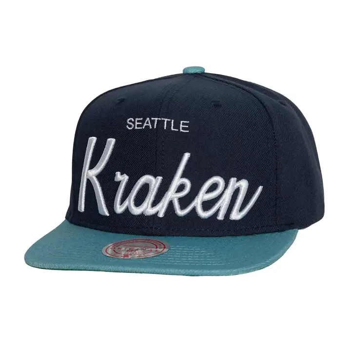 Seattle Kraken LNH Casquette Classique Vintage Noire avec Logo Script