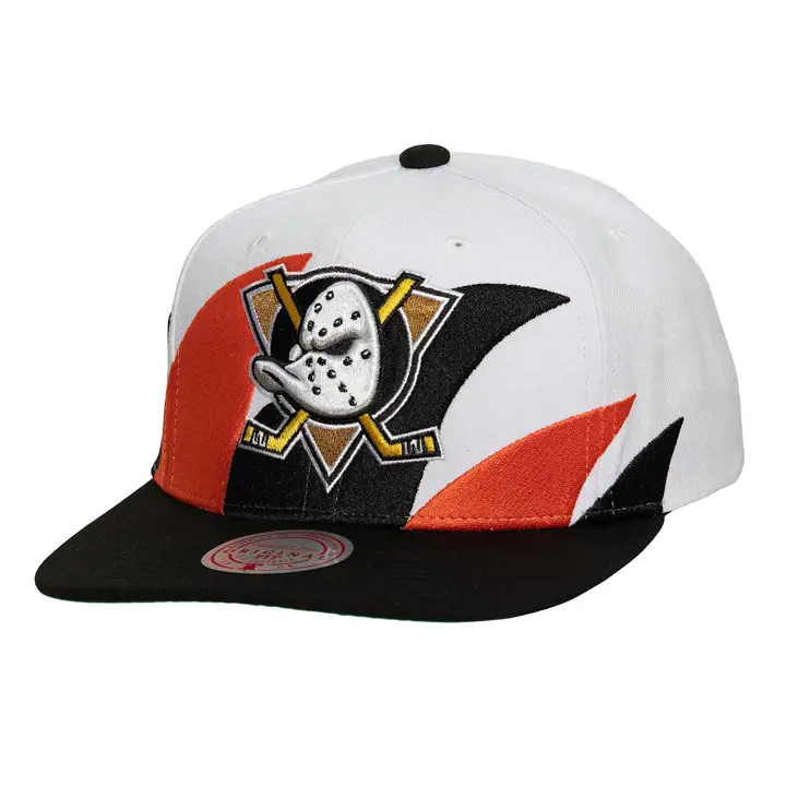 Anaheim Ducks NHL Vintage Sharktooth Snap WHT