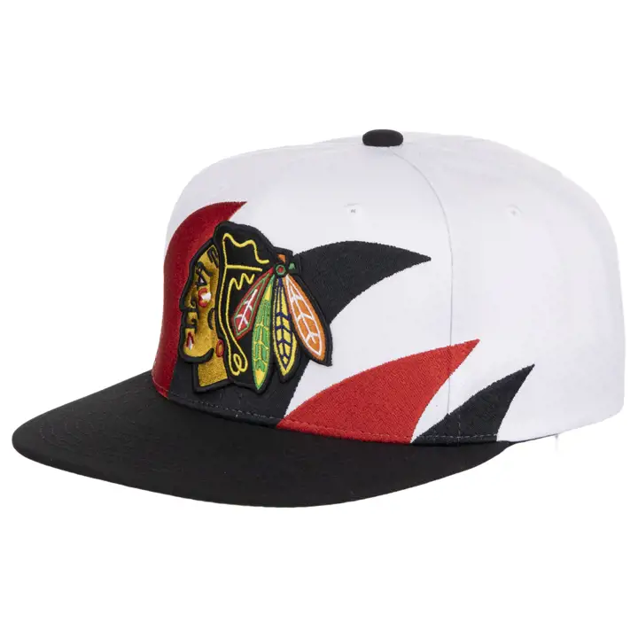 Chicago Blackhawks LNH Casquette snapback vintage "Sharktooth" BLANC