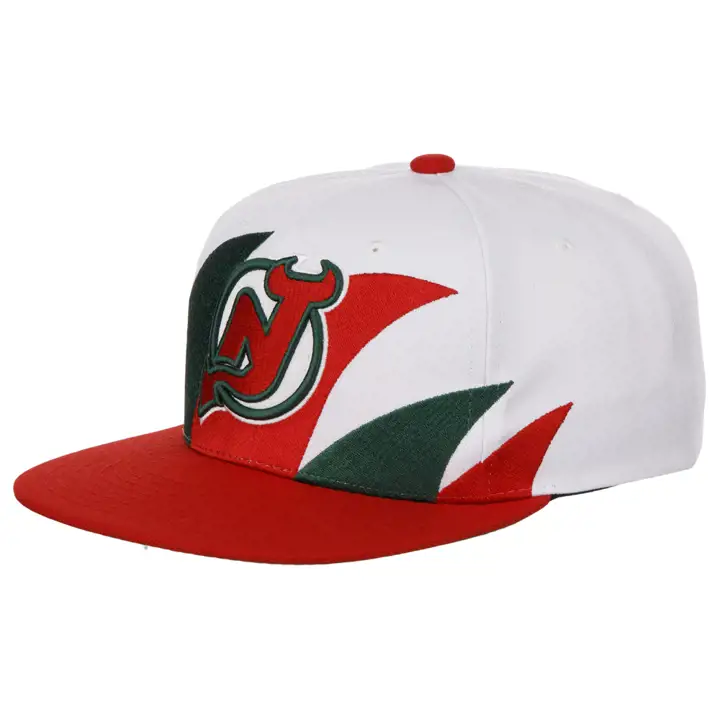 New Jersey Devils NHL Vintage Sharktooth Snap WHT