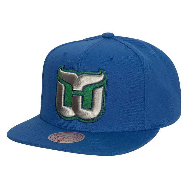 Casquette Hartford Whalers LNH vintage Alternative bleue à visière rabattable