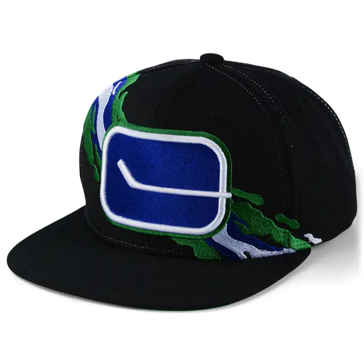 Vancouver Canucks LNH Pinceau Vintage Snap NOIR