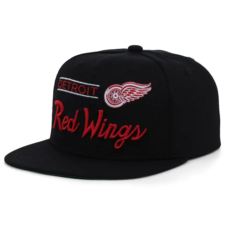 Detroit RedWings LNH Ancien Rétro Verrouillage NOIR
