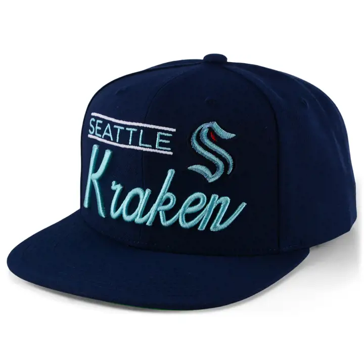 Seattle Kraken LNH Rétro Ancien Blason BLEU MARINE