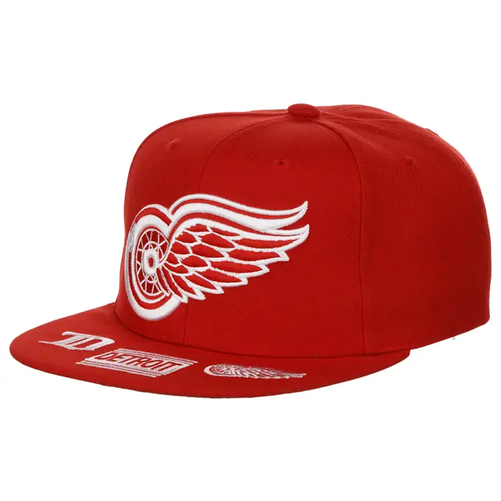 Detroit Red Wings LNH Casquette vintage Snapback Rouge Hat Trick
