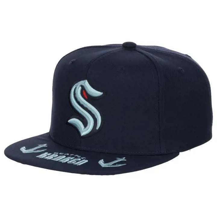 Casquette NHL vintage Seattle Kraken Hat Trick Snap BLEU