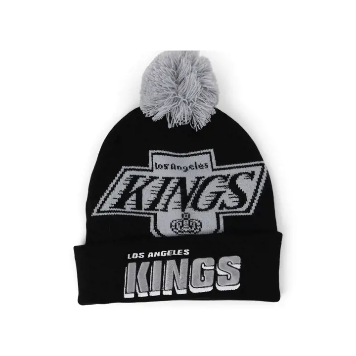 Los Angeles Kings NHL Pompon Punch Out Noir