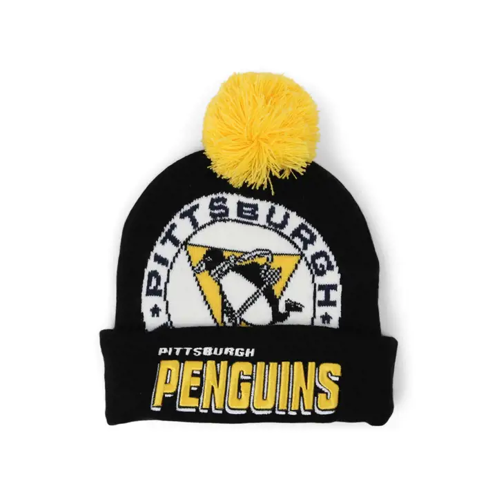 Pittsburgh Penguins LNH Pompon Perforé Noir
