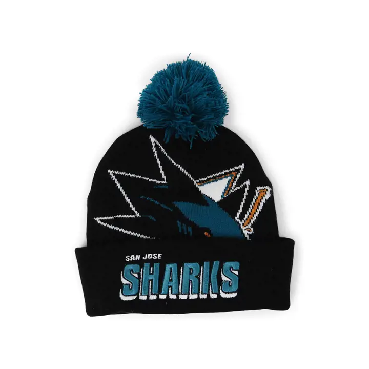 Gants de Pom-Pom San Jose Sharks LNH Noir