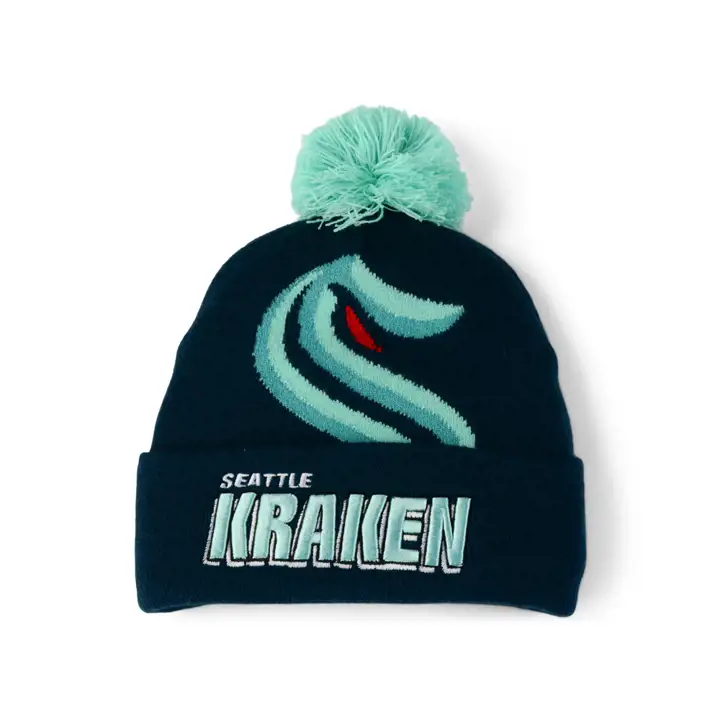 Seattle Kraken LNH Pompon Perforé MARINE