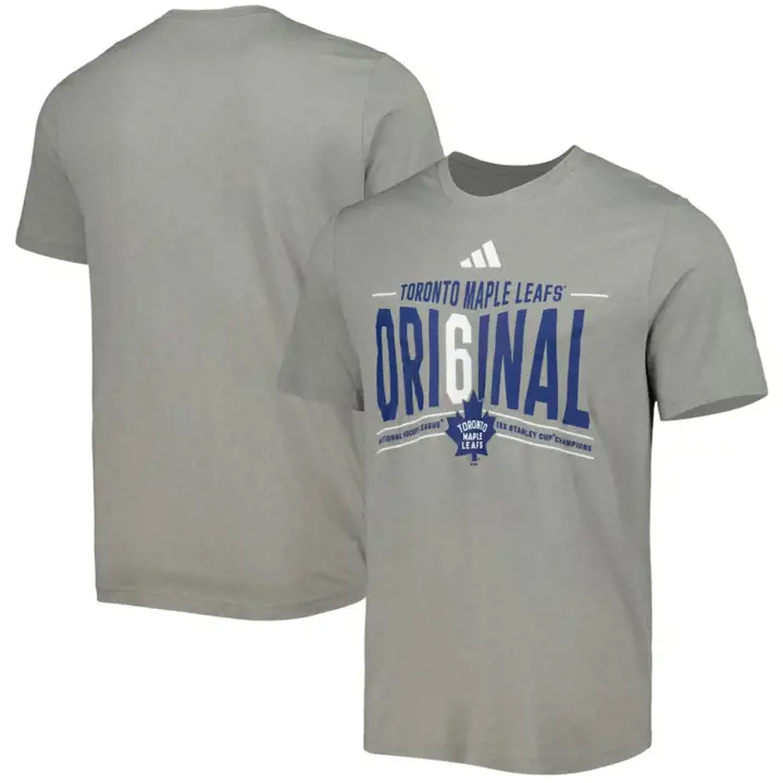 T-shirt en mélange Original 6 ADI des Maple Leafs de Toronto LNH, anthracite