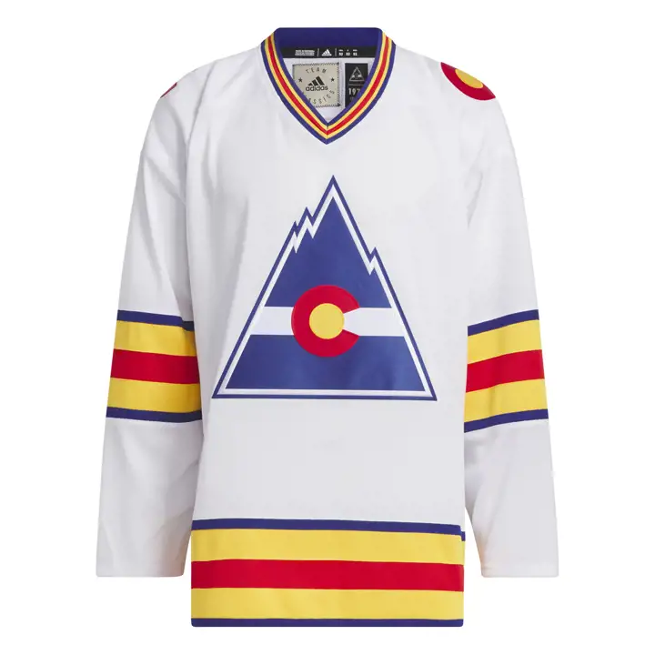Colorado Rockies LNH ADI Maillot Classique Vintage Équipe blc