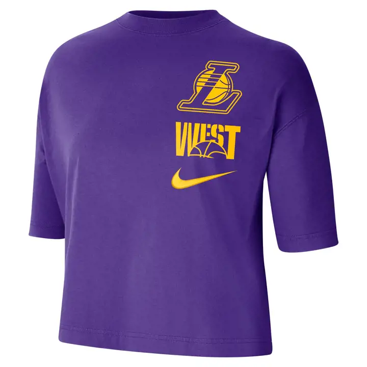 LOS ANGELES LAKERS NBA NK ES VS T-SHIRT BOXY FEMME 23 violet