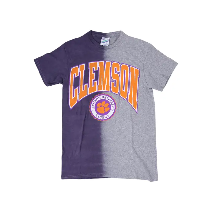 T-shirt tubulaire vintage bicolore Clemson Tigers
