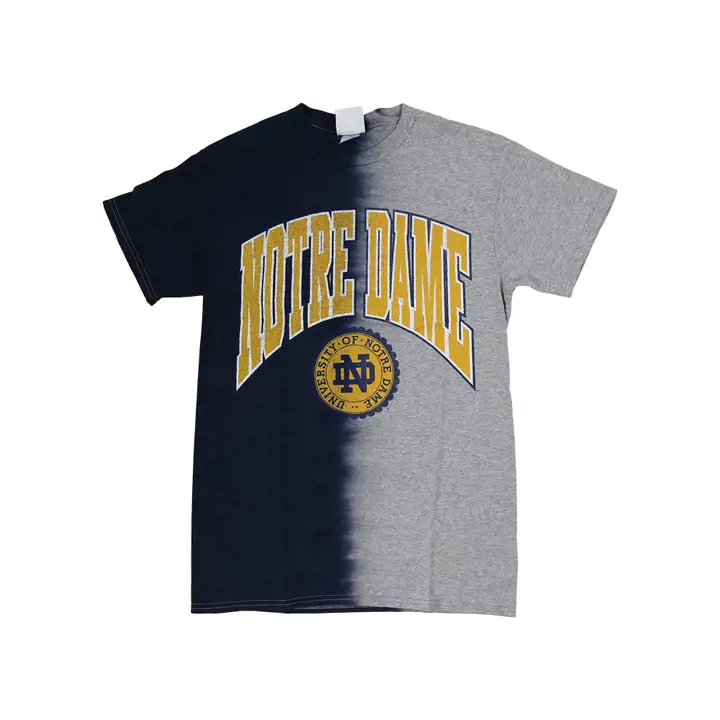 T-shirt tubulaire vintage bicolore Notre Dame Fighting Irish