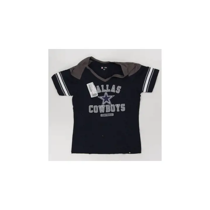 T-shirt femme NFL Dallas Cowboys Col rond bicolore MC 22 Marine/Gris
