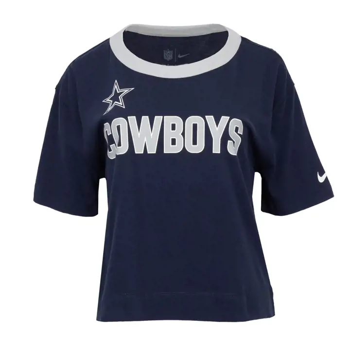 T-shirt Fan de Football Américain Dallas Cowboys NFL Femme 22 Marine/Gris