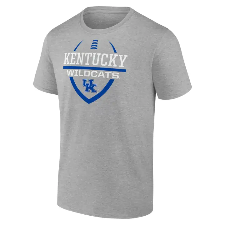 T-shirt charbon de bois icône de football NCAA Kentucky Wildcats 2F