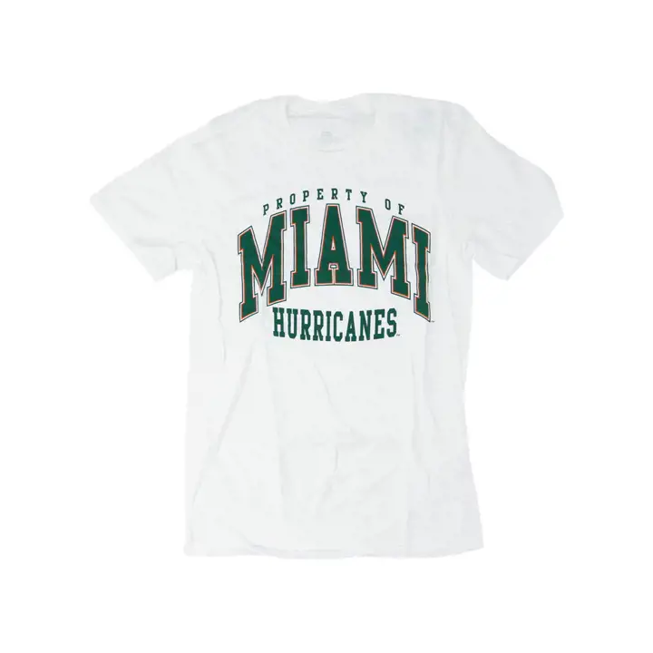 T-shirt « Miami Hurricanes 2F NCAA Property Of » blanc