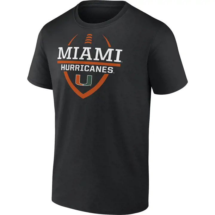 T-shirt Icon Football NCAA Miami Hurricanes 2F noir