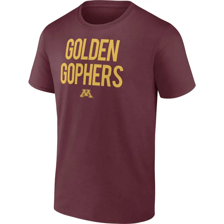 T-shirt marron avec slogan des Golden Gophers du Minnesota pour femme – NCAA