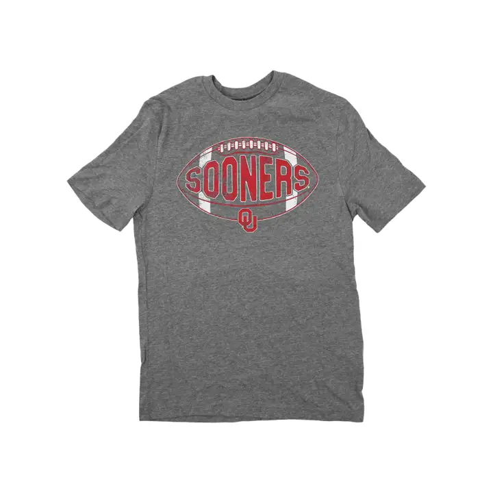 T-shirt de football NCAA triblend Oklahoma Sooners gris