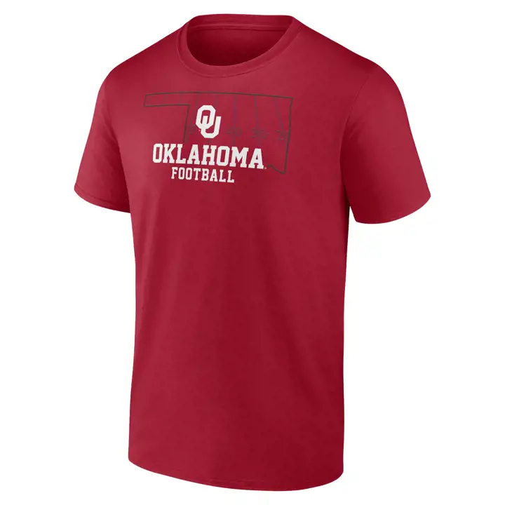 T-shirt de football Oklahoma Sooners 2F NCAA State Pride - Cramoisi
