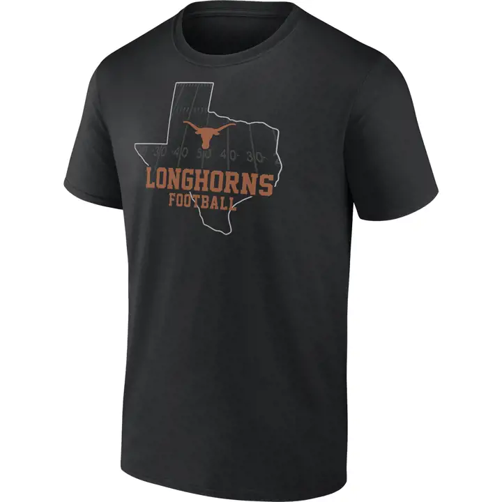 T-shirt de football Texas Longhorns 2F NCAA State Pride noir