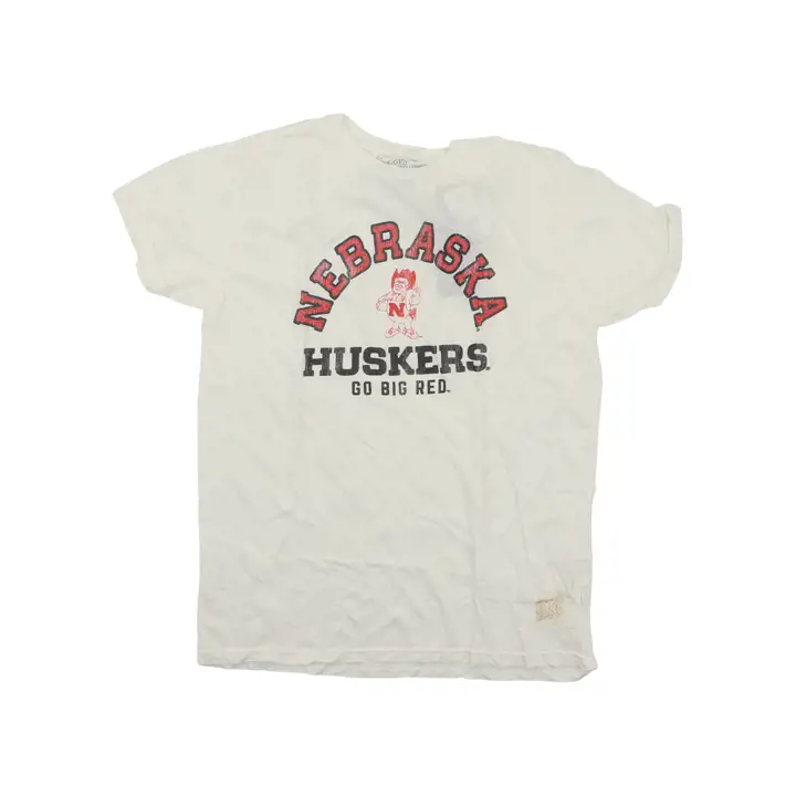 Nebraska Cornhuskers NCAA Vault Slogan T-Shirt CREAM