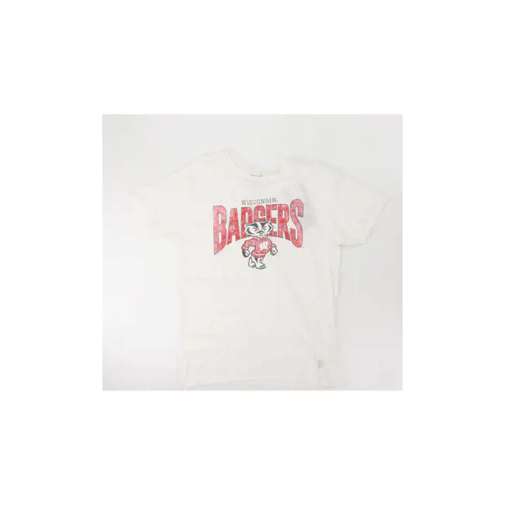 Wisconsin Badgers NCAA Vault Slogan T-Shirt CREAM