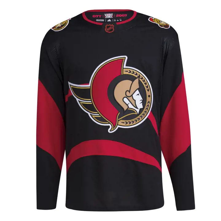 Maillot d'équipe Rétro Inversé des Sénateurs d'Ottawa LNH 22 noir