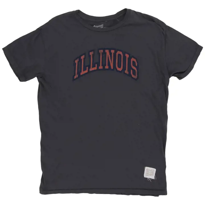 Illinois Fighting Illini NCAA Pigment Dye T-Shirt CHARCOAL