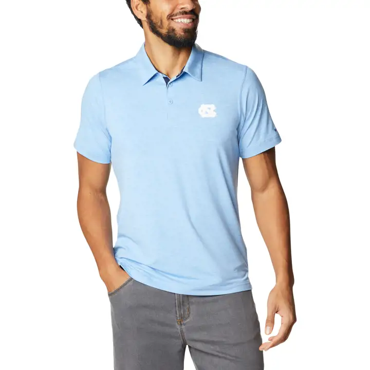 North Carolina Tar Heels NCAA CLG Tech Trail Polo lbl