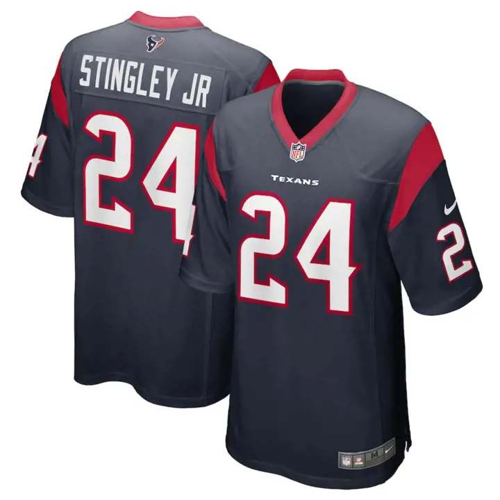 Maillot Enfant NFL Texans Derek Stingley Jr Bleu marine