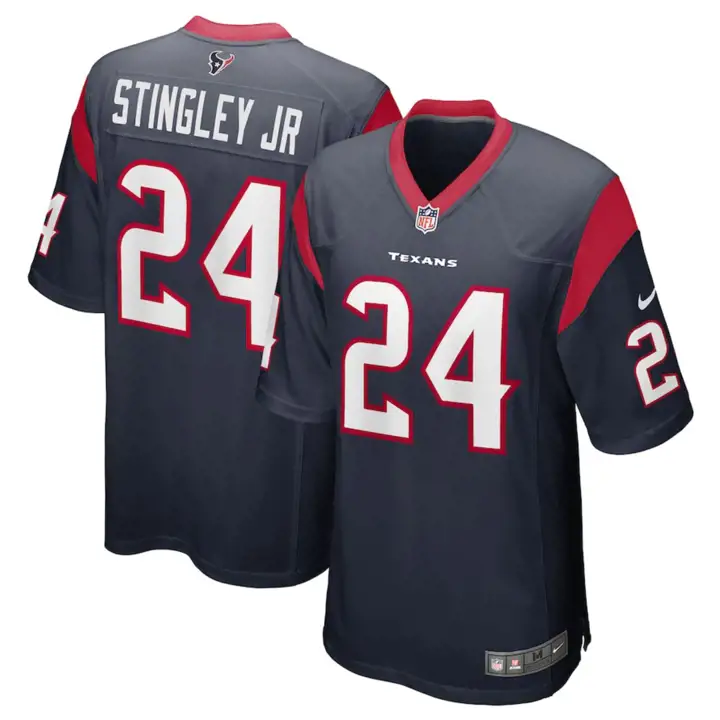 Maillot de match NFL Texans pour enfant en bas âge Derek Stingley Jr bleu marine